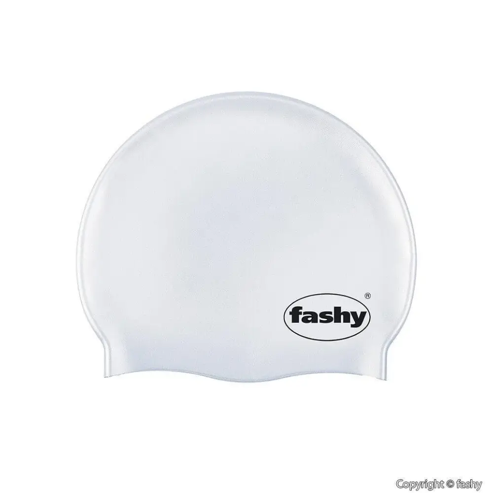 Silicone Swim Cap by Fashy White