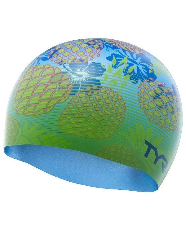 TYR Pineapple Fade Silicone Adult Swim Cap