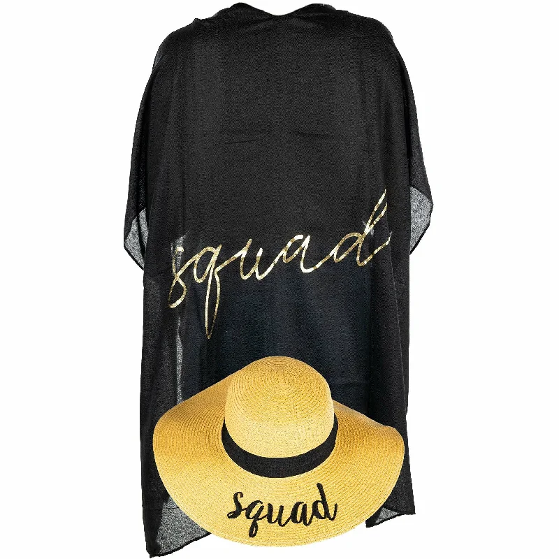 1 Squad Hat (Natural) & 1 Squad Cover Up (Black)