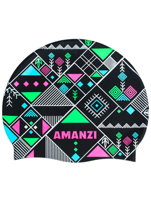 AMANZI Beach Babe Silicone Swim Cap