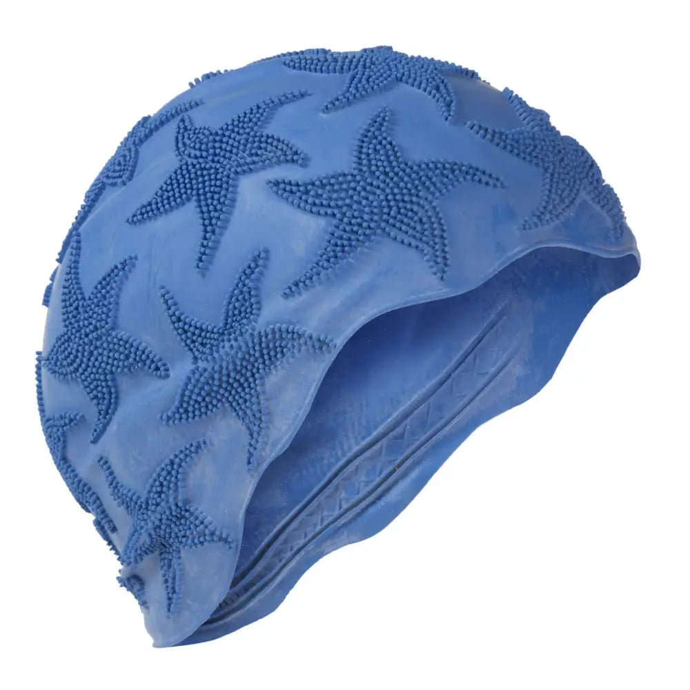 Ladies Pretty Retro Style Swim Hat Blue by Beco Smaller Fitting