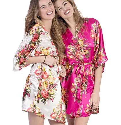 Floral Bridal Party Robes