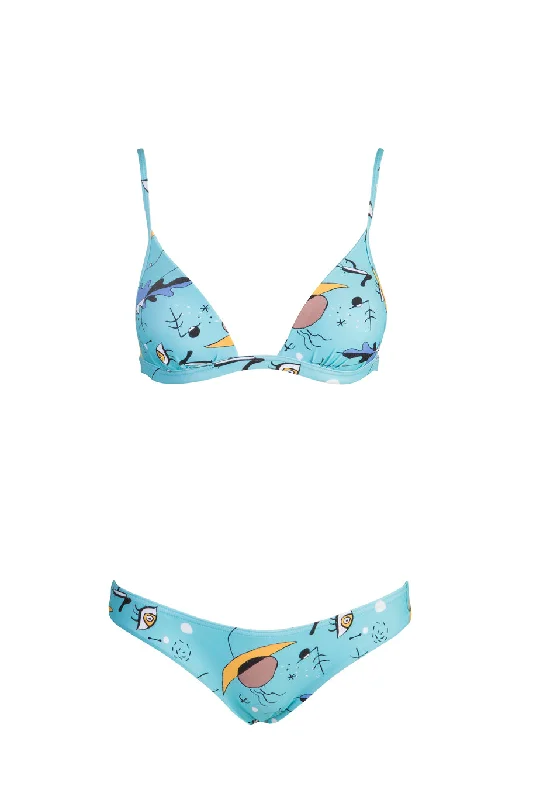 Ellena Bikini Bottom - Blue Karoo