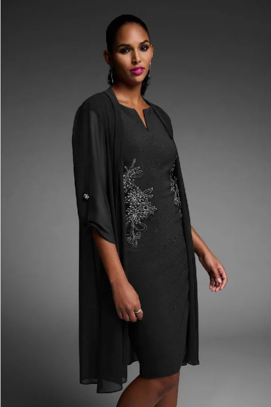 Joseph Ribkoff Chiffon Cover Up 223737 Black