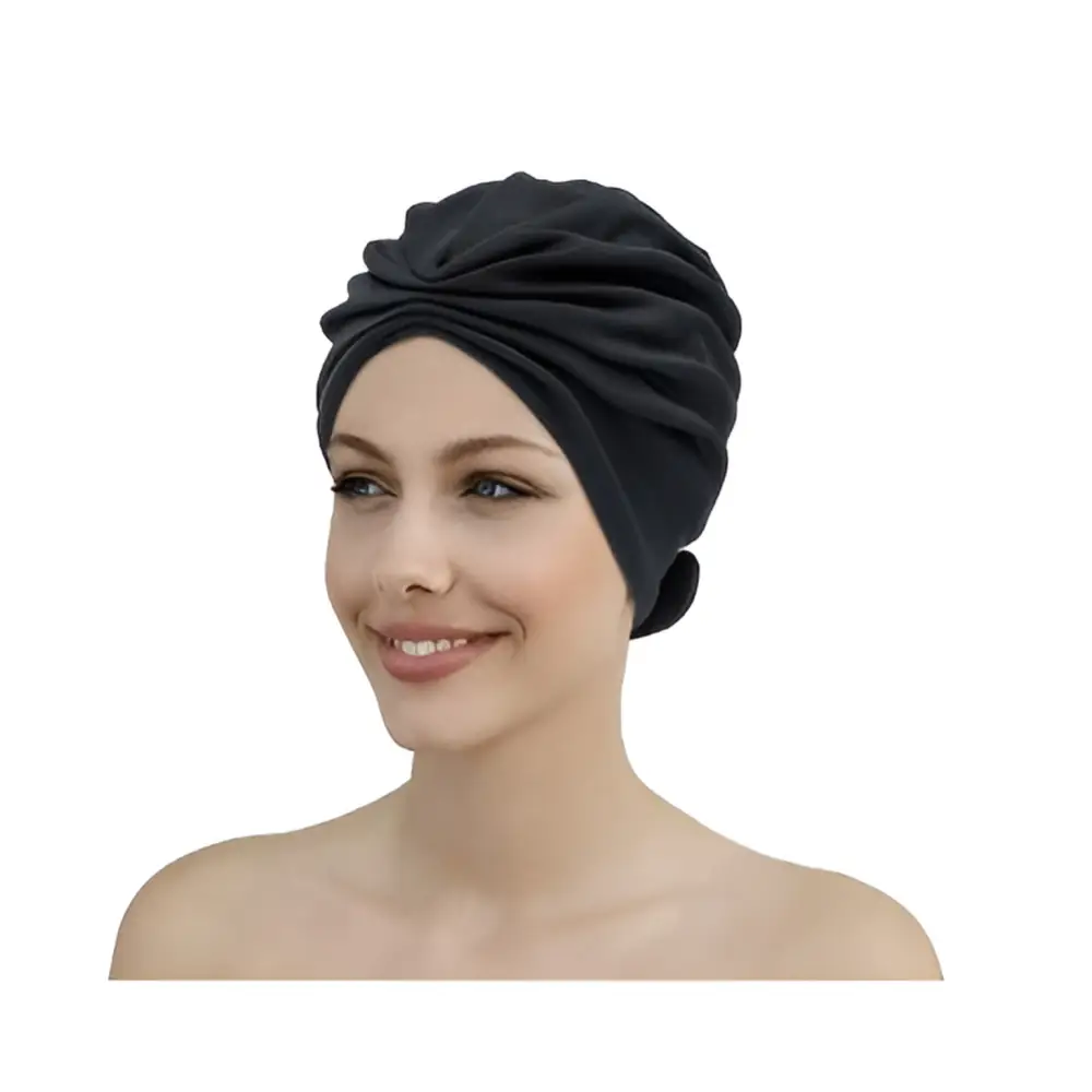 Swim Turban by Fashy Black With Velcro Fastener 3471