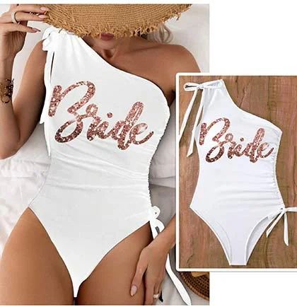 Bride One Shoulder Swimsuit