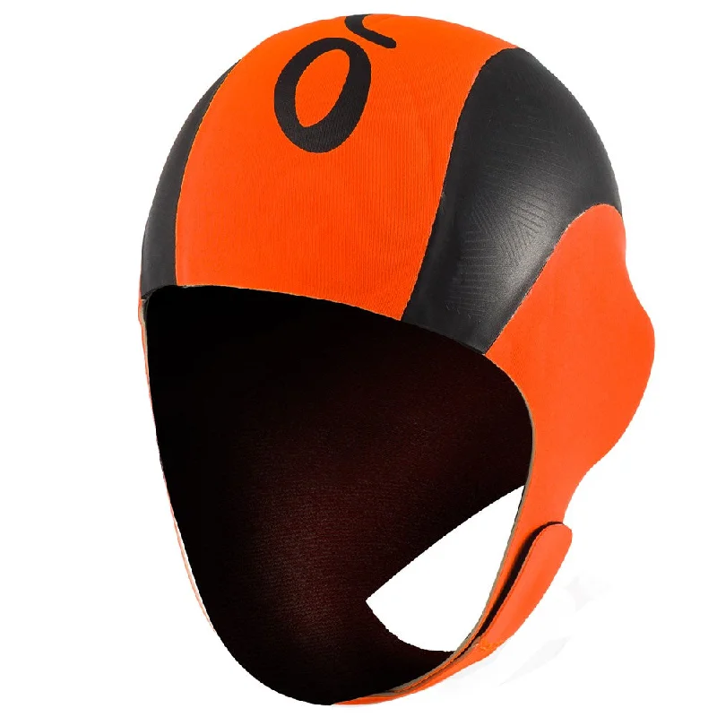 HI VIS ORANGE NEOPRENE SWIM CAP ORCA