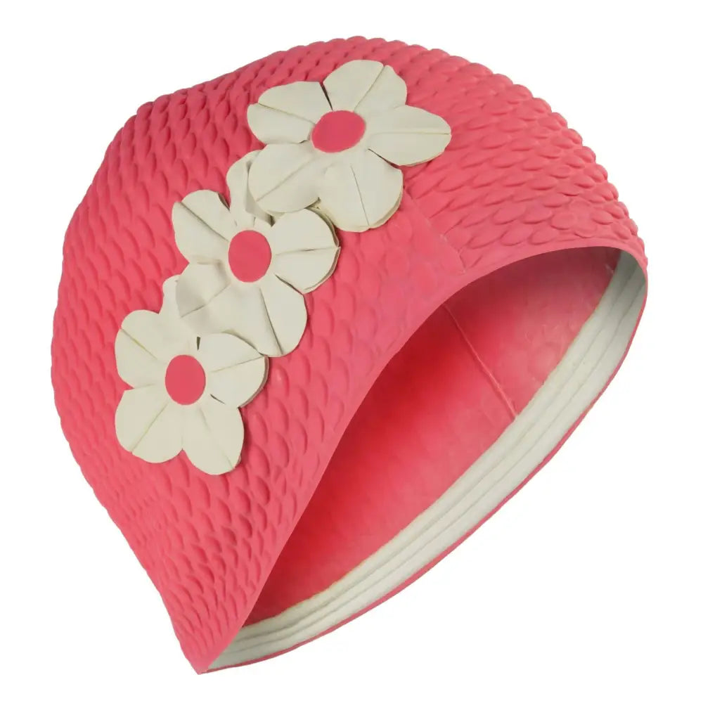 Pink Flower Swimming Hat For Women