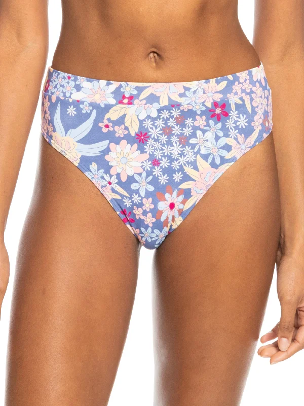 Womens Printed Beach Classics Mid Waist Bikini Bottoms