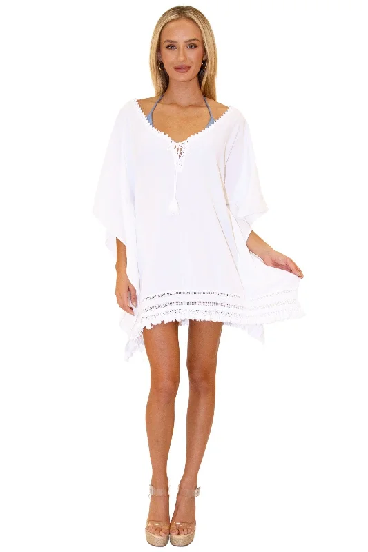 'Celeste' Boho Tunic Cover-Up White