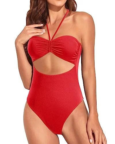 Sexy Halter One Piece Bathing Suit