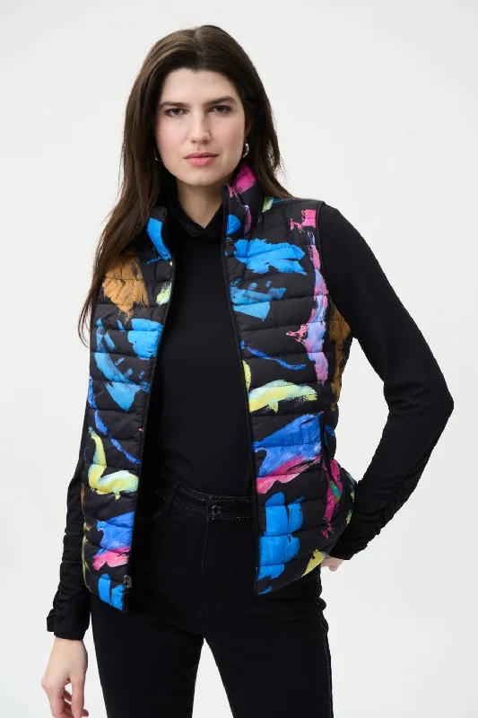 Joseph Ribkoff Vest 224911 Black/Multi