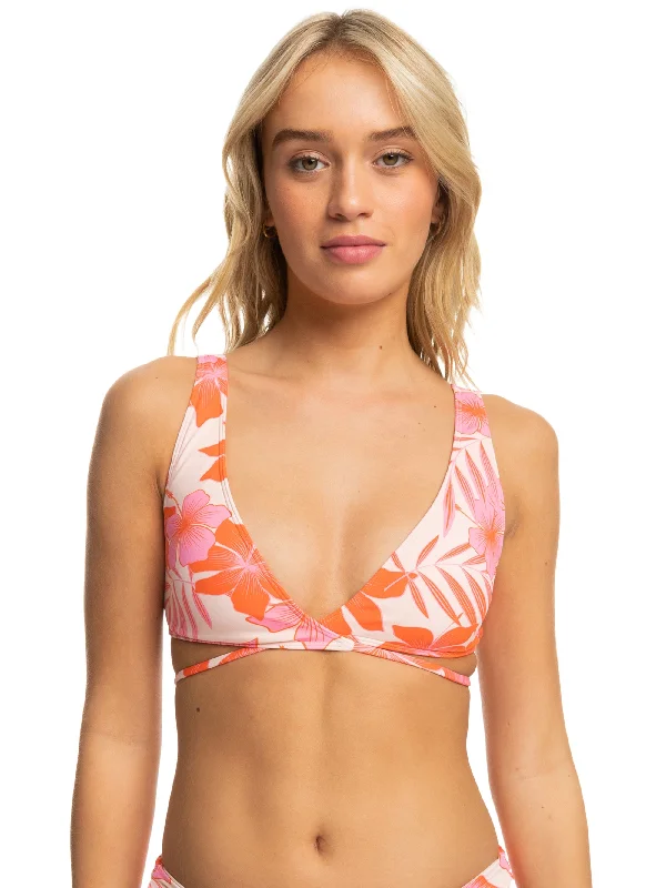 Womens Printed Beach Classic Elongated Bikini Top