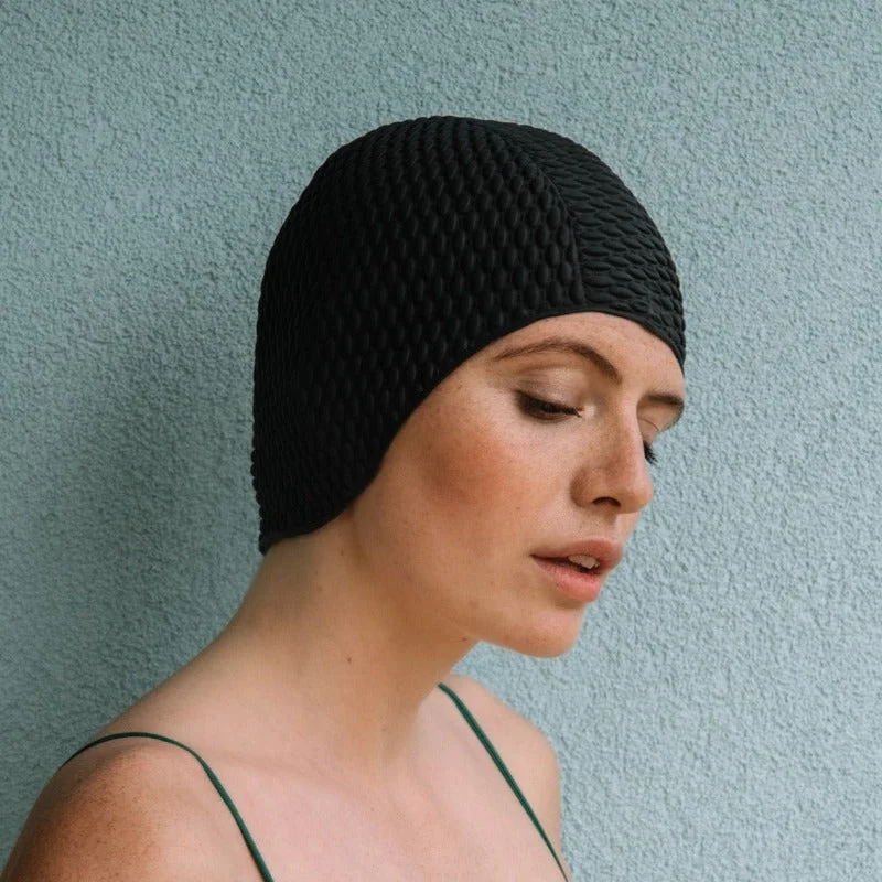 Black retro swimming cap - KORES