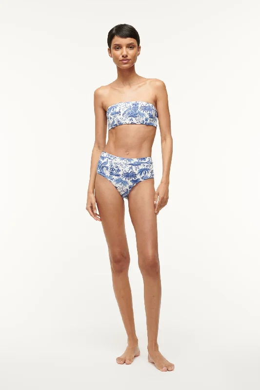 DEVON HIGH RISE BIKINI BOTTOM | BLUE TOILE