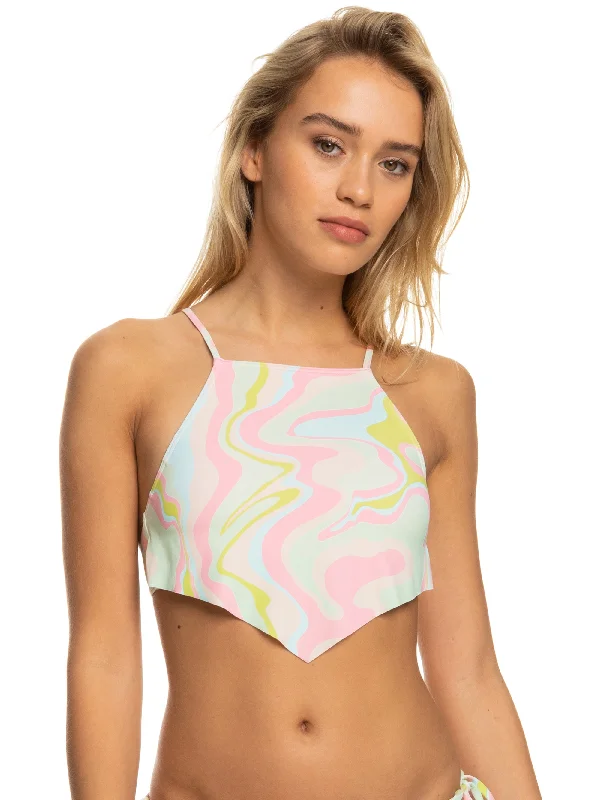 Womens Tropics Hype Crop Bikini Top