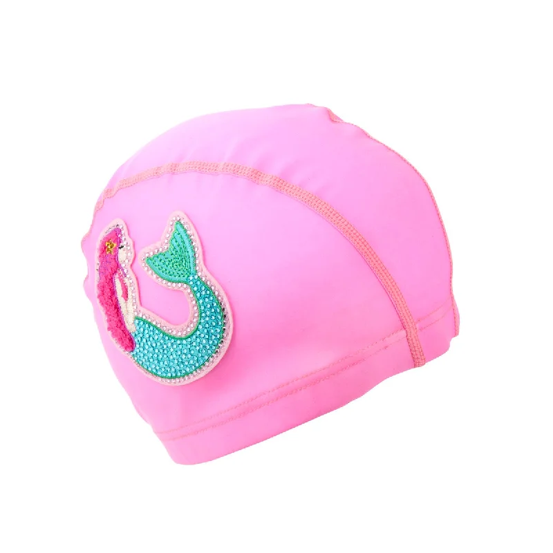 Pink Mermaid Kids' Swim Cap