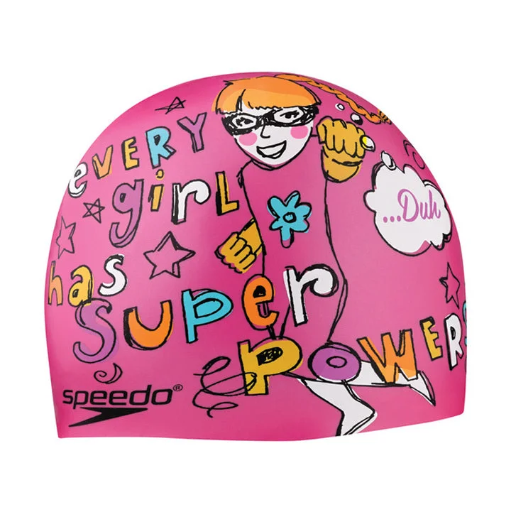 SPEEDO Girl Super Power Silicone Swim Cap - Elastomeric Fit (7510190)