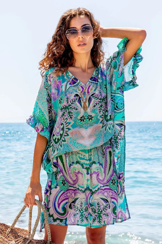 Aqua Drop Waist Beach Cover-up