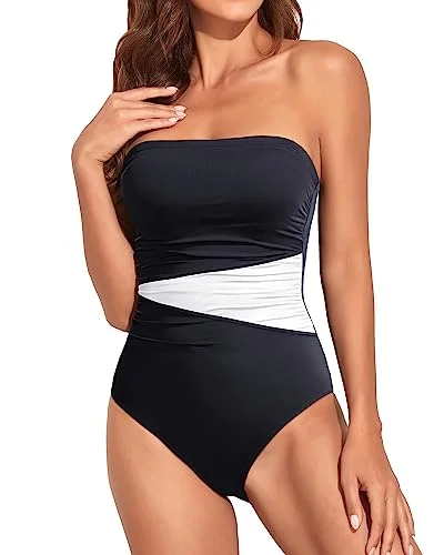 Strapless Bandeau One Piece Bathing Suits