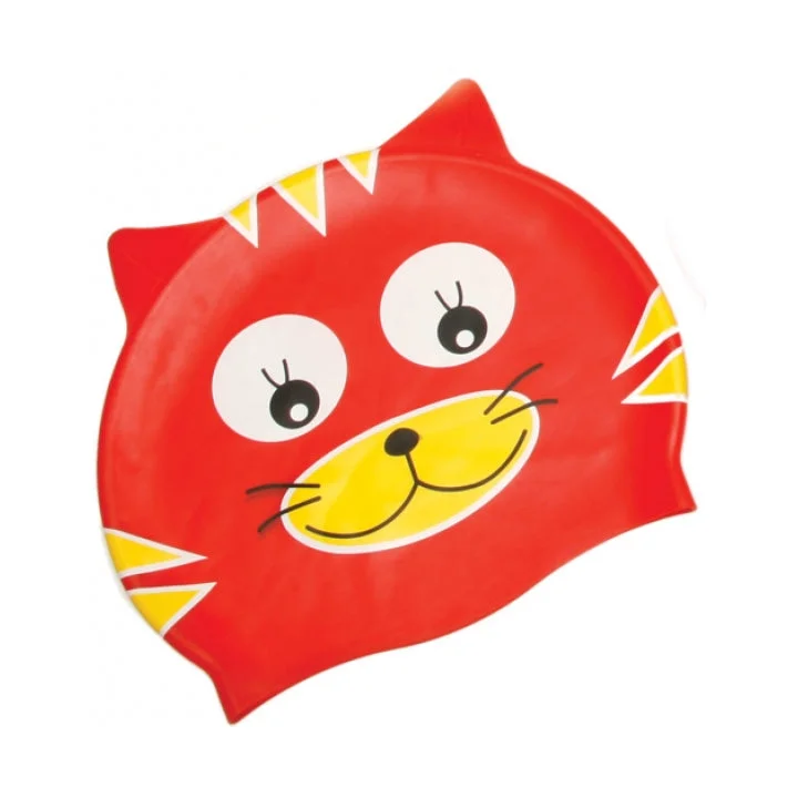 Water Gear Red Cat Silicone Kid's Swim Cap