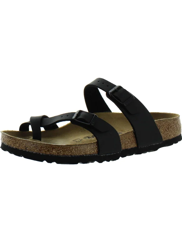 Mayari Womens Buckle Slip On Footbed Sandals