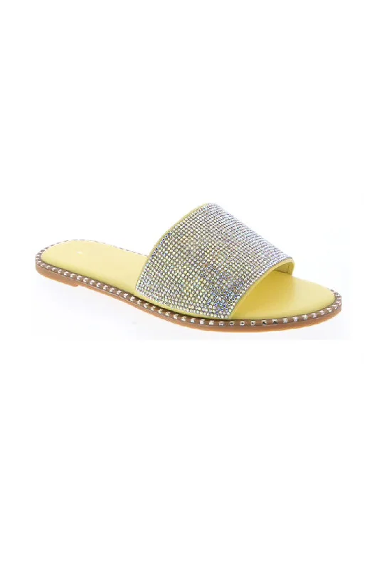 Valkiria - Rhinestone Detailing Slip On Sandals