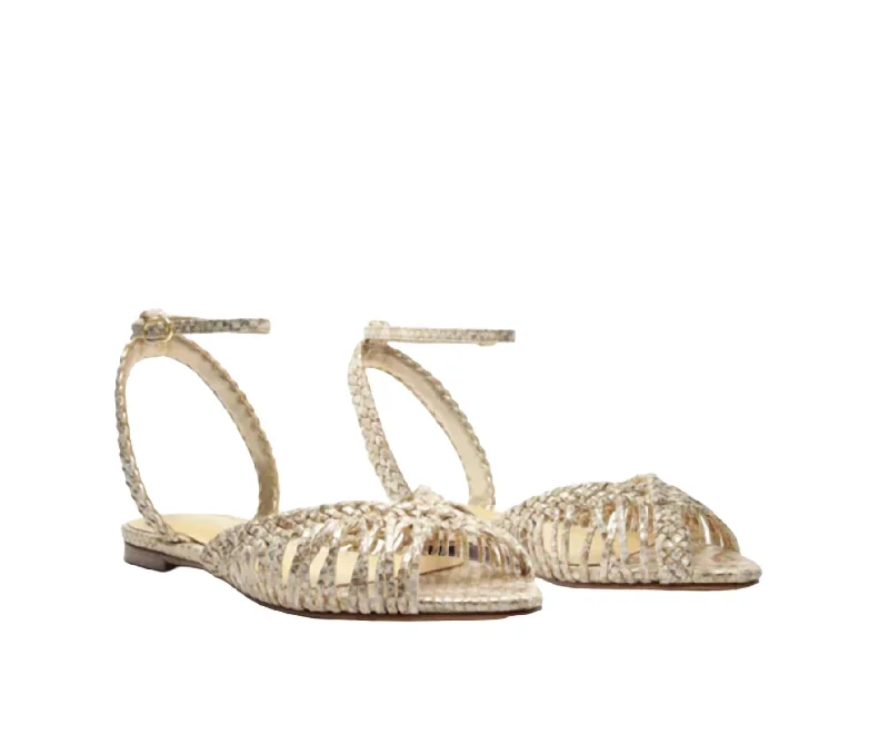 Women's Agatha Flat Sandal In Golden