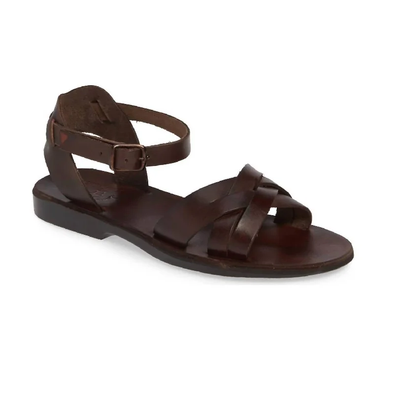 Women's Chloe Leather Adjustable Sandal In Brown