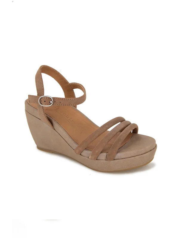 VIKI Womens Almond toe Wedge Wedge Sandals