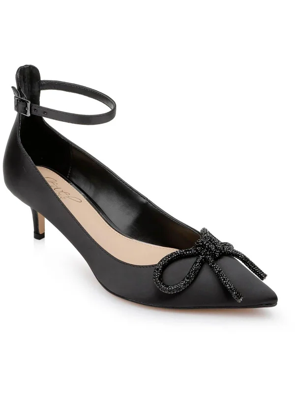 GERANIUM Womens Satin Ankle Strap