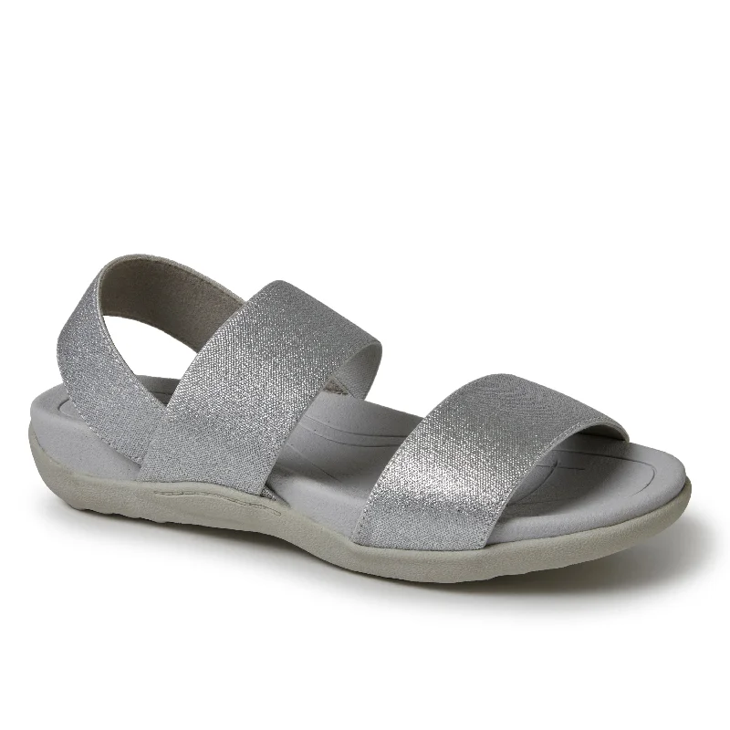 Dearfoams Women's Sloane Low Foam Back Strap Sandal