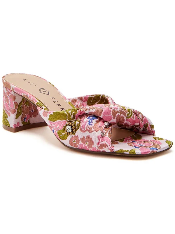 The Tooliped Womens Floral Embellished Heels