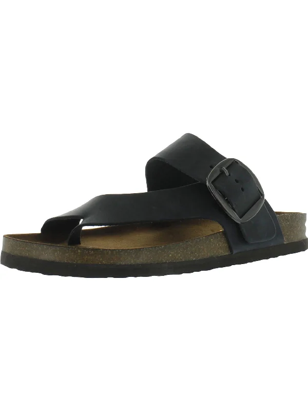 Harley Womens Buckle Slip On Footbed Sandals