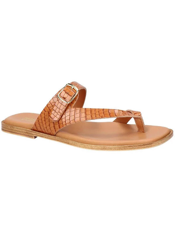 Doe-Italy Womens Leather Flip-Flop Thong Sandals