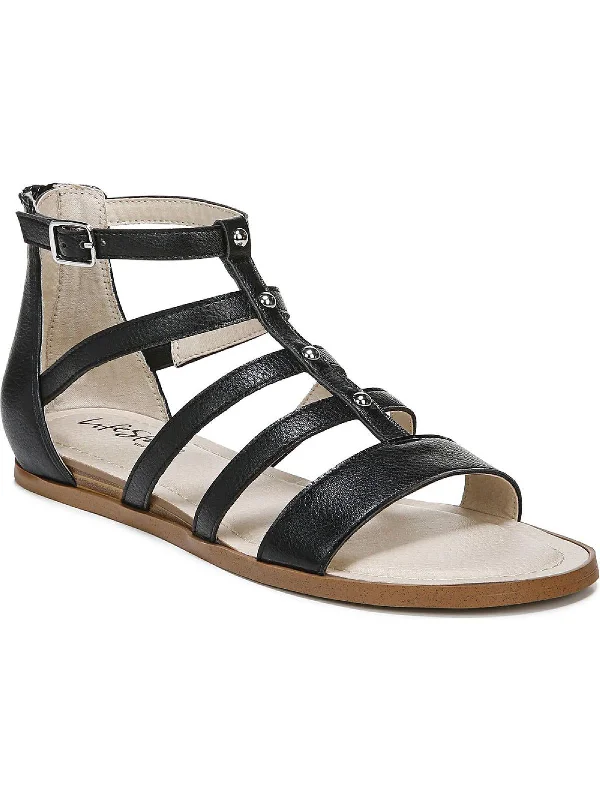 Rally Womens Faux Leather Ankle Strap Huarache Sandals