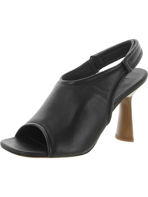 Quest Womens Suede Peep Toe Heels