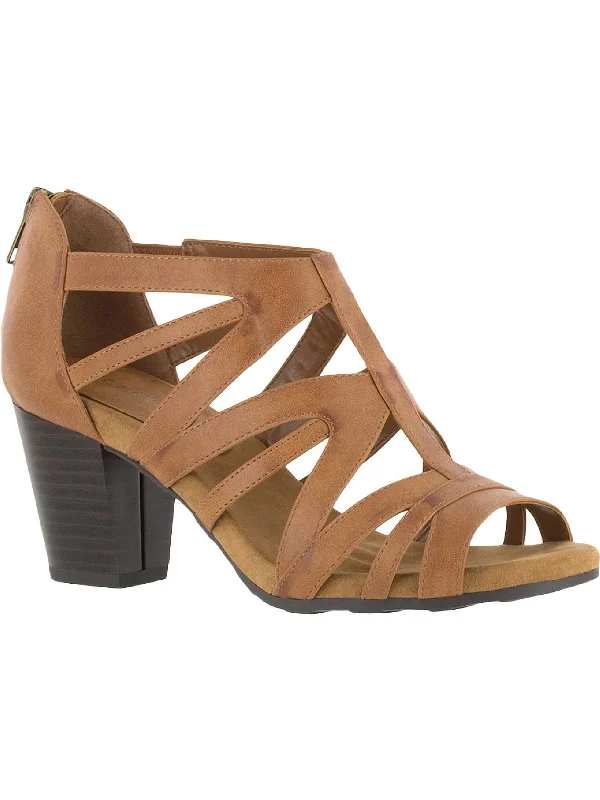 Amaze Womens Faux Leather Gladiator Dress Sandals