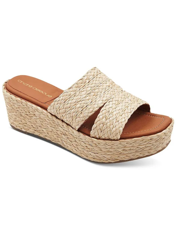 Selena Womens Woven Slip-On Espadrilles