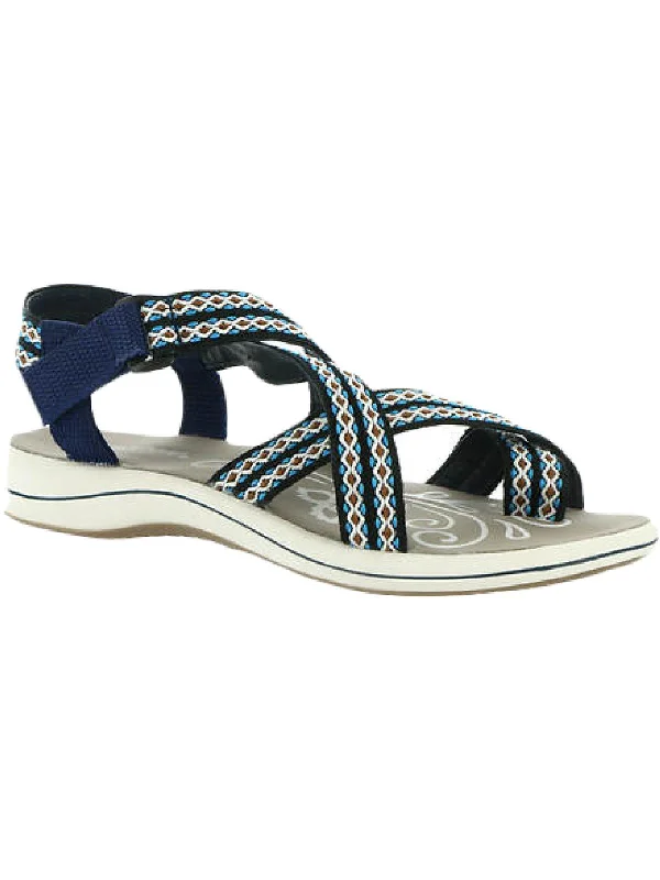 Skip Womens Strappy Toe Loop Flat Sandals