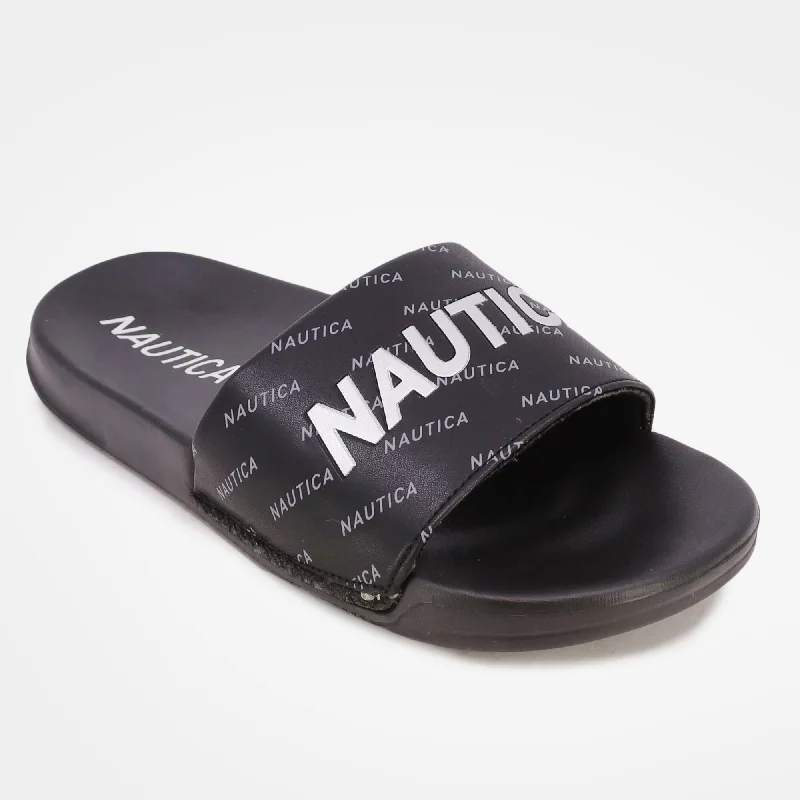 Nautica Womens Logo Embellished Slide Sandal