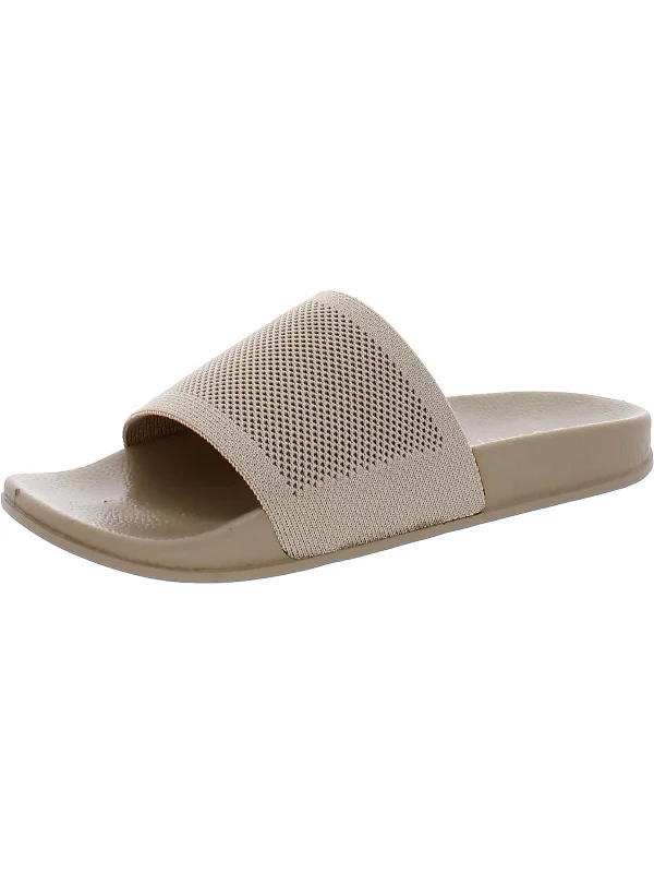 March Womens Knit Footbed Slide Sandals